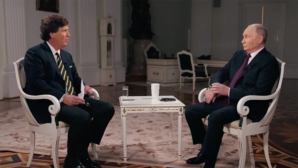 Principalele teme ale interviului lui Tucker Carlson cu Vladimir Putin